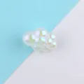 Iridescent acrylic cloud beads for DIY jewelry making, colorful loose spacer bead accessories. - 16x23mm / White