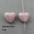 Perline in acrilico con crepa a cuore ciondoli sfusi per creazione di gioielli 20x18mm - Cuore Rosa