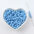 6mm 8mm Light Blue Acrylic Round Beads DIY Jewelry Making Spacer Beads Loose Beads - 6mm / Dark Blue