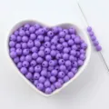 Purple acrylic round beads loose spacer beads for DIY jewelry making accessories. - 6mm / Purple