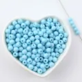Light blue acrylic round beads for DIY jewelry making, loose spacer beads, craft accessories. - 6mm / Light Blue