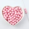 6mm 8mm acrylic solid round beads for DIY jewelry making, spacer beads crafting accessories. - 8mm / Light Pink