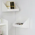 Scatola portaoggetti da parete, organizer per lavabo da bagno senza foratura e mensola. - 12*8*8.5cm / Bianco