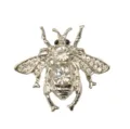 Vintage strass bij broche kristal insect speld elegante zilveren jas accessoires mode - Heldit Wit K