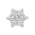Exquisite silver rhinestone snowflake brooch pin, perfect holiday gift and clothing accessory. - Silver White