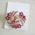 Stunning crystal rhinestone floral brooch pin for women, elegant fashion alloy gift. - Light Purple