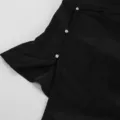 Neues chinesisches schwarzes Jacquard ärmelloses Top Detail mit schicken Perlenknöpfen. - S / Oberteile / Schwarz