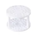 Supporto pennelli trucco doppio strato plastica bianca, organizer cosmetico da scrivania. - Bianco
