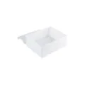 Scatola portaoggetti per biancheria intima in tessuto bianco, organizer per reggiseni pieghevole. - Griglia Singola Bianco