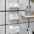 Scatola portaoggetti da parete in acrilico trasparente per organizzatore trucco bagno e dischetti - 12*8*8.5cm / Trasparente
