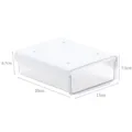 Under desk drawer organizer self-adhesive hidden storage box office stationery holder tray 20cm - Transparent White