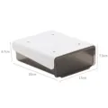 Under Desk Drawer Organizer Hidden Plastic Storage Box Office Desktop Stationery Holder - Transparent Black