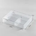 Scatola organizer trasparente in plastica per cassetti con scomparti per trucco e scrivania - Trasparente