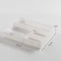 Scatola portaoggetti per cassetti in plastica organizer cosmetico ufficio casa - Bianco