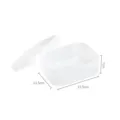 Transparent frosted plastic storage box with lid desktop cosmetic organizer container - Empty Grid Style / S / White