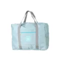 Foldable travel duffel bag luggage storage tote handbag for clothes and trolley case travel use. - Sky Blue