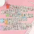 Set di nastro adesivo decorativo kawaii, cancelleria estetica per diario fai da te, variante. - Adesivo con Personaggio Carino Casuale