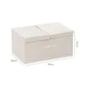 Scatola Pieghevole in Tessuto Oxford con Doppio Coperchio Grande Organizer per Vestiti Casa - Taglia L / Albicocca