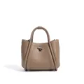 Stylish women's leather handbag crossbody bag, chic design for commute, premium look. - Weimaraner Brown