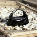 Black glossy hobo handbag stylish pillow shoulder bag for women elegant PU leather purse main view - 30*12*19CM / Black