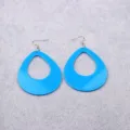 Blue teardrop hollow earrings, stylish acrylic drop earrings for women daily wear. - Sky Blue Teardrop