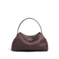 Bolso de mano de cuero marron bolso de hombro elegante minimalista vacuno genuino variante - Capuchino