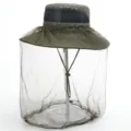 Outdoor Anti-Mosquito Fischerhut mit atmungsaktivem Mesh und breiter Krempe zum Angeln. - Armeegrün Mit Netz