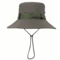 Herren Sommer Sonnenhut atmungsaktiver Outdoor Bucket Hat zum Angeln Wandern Radfahren - Einheitsgröße / Armeegrün
