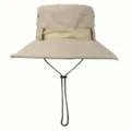 Herren Outdoor Sonnenhut atmungsaktiv UV Schutz Angeln Wandern Kappe khaki Farbe. - Einheitsgröße / Khaki