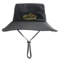 Chapeau de bachiste imperméable séchage rapide chapeau de soleil randonnée pour homme femme. - Noir
