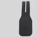 Black silicone magnetic hat clip detail shot, portable outdoor sun protection accessory. - Black