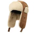 Winddichte Winter-Trapper-Mütze mit warmem Plüsch-Pelz für Outdoor-Skifahren an kalten Tagen. - Einheitsgröße / Khaki Einzelhut