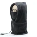 Pasamontañas de invierno de forro polar gris oscuro, gorro de esquí térmico cortavientos. - Talla única / Gris oscuro