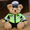 Cute police teddy bear plush toy traffic police doll kids gift soft stuffed animal - Traffic Police Bear / 25cm