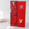 Red soap rose gift box with 18 artificial flowers, romantic Valentine's Day present for her. - 18 Flowers / 18-Flower Snow Red