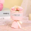 Mini rosa rosen seife blumen strauss geschenk box süsse romantische tisch deko set - Rosa