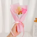 Mini dry flower rose bouquet gift, perfect for Valentine's Day, graduation, and romantic celebrations. - Height approx 16cm / Pink