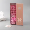 Pink 18-rose soap flower bouquet in gift box romantic Valentine's Day birthday present - 18-Flower Pink