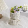 Mini tweed soap rose bouquet gift for valentine's day, birthday, and romantic party favors. - Pink Snow Mountain