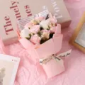 Mini soap rose bouquet artificial flowers gift box Valentine's Day home romantic decor - Pink