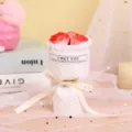 Mini Rosenstrauß künstliche Blume Geschenkbox Valentinstag Party Heimdeko Auto Zubehör - Carlo Rot