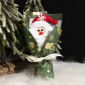 Christmas Santa Claus plush toy bouquet gift box, festive holiday home decoration ornament. - Santa Green Bouquet