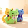 Cute cartoon cat plush toy set, colorful soft stuffed animal dolls for kids gifts and wholesale. - Kitten / 19cm / Multicolor