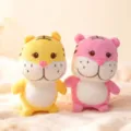 Cute cartoon tiger plush toys set, soft stuffed animal doll details for kids and home decor. - Baby Tiger (18cm) / 18cm