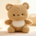 Cute brown plush toy doll with soft fur and white belly, perfect for desktop decoration and kids. - Bear (20cm)