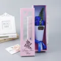 Valentine gift blue soap rose flower bouquet in pink gift box romantic present for girlfriend - Flower Bouquet Gift Box / Blue
