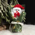 Christmas Santa plush doll bouquet gift, creative holiday decorative floral arrangement. - Snowman Green Bouquet