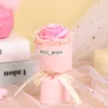 Mini rosa Rosen Blumenstrauss Geschenk Valentinstag romantische Dekoration Auto Lueftung - MN-10 Einzelne Rose / Rosa