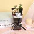 Mini soap flower dried rose bouquet gift for Valentine's Day, romantic festival present. - Black Knight