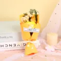 Mini soap rose dried flower bouquet gift for Valentine's Day party favor home decor detail - Lemon Yellow